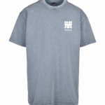 acid washed heavy oversize tee bleu vintage