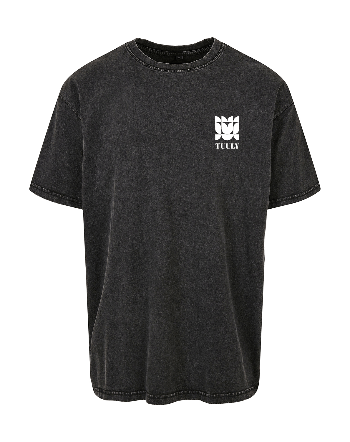 acid washed heavy oversize tee noir