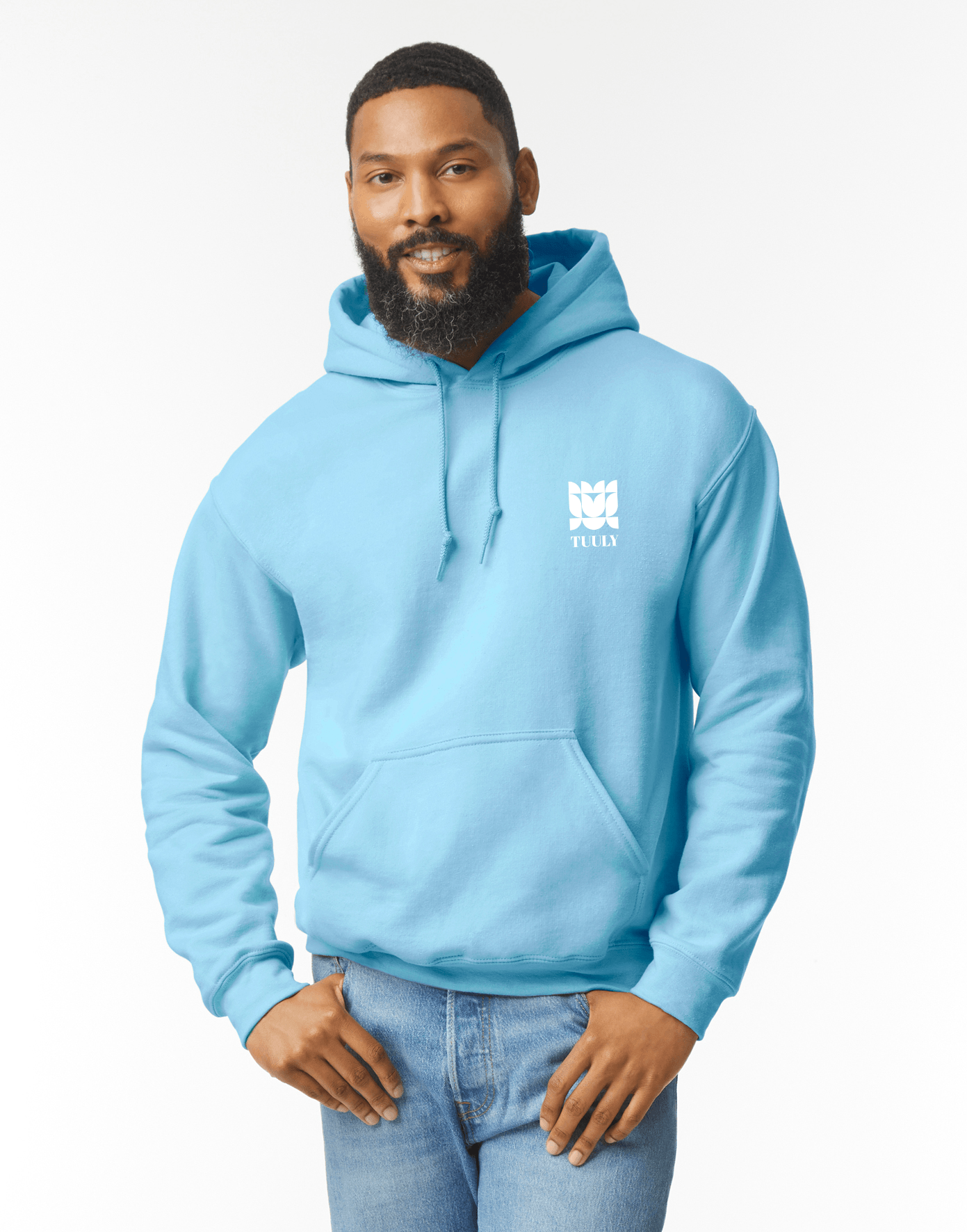 heavy blend adult hooded sweatshirt bleu clair, 2xl