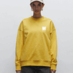 womens oversized sweatshirt jaune