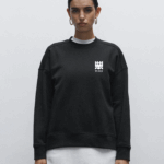 womens oversized sweatshirt noir