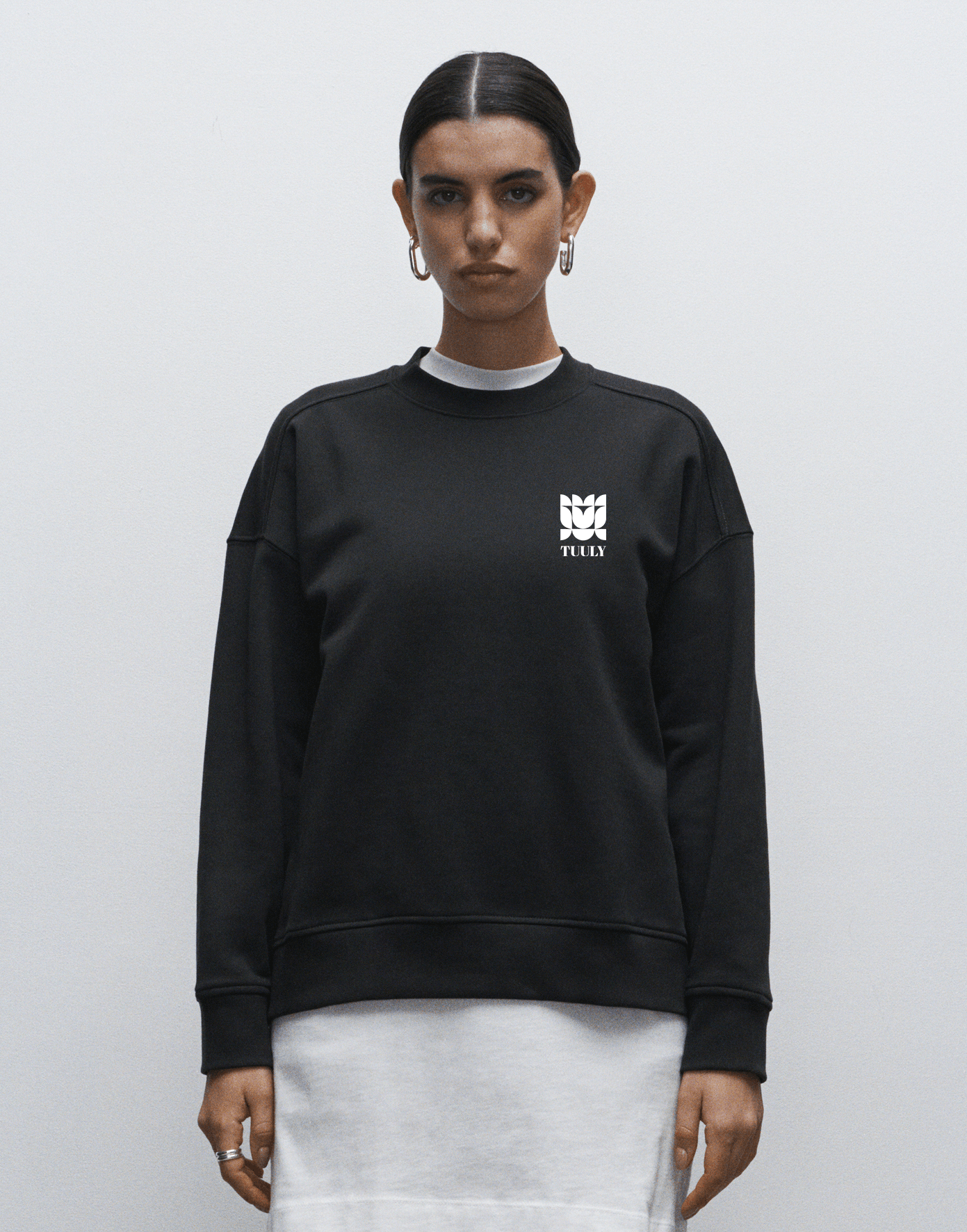 womens oversized sweatshirt noir